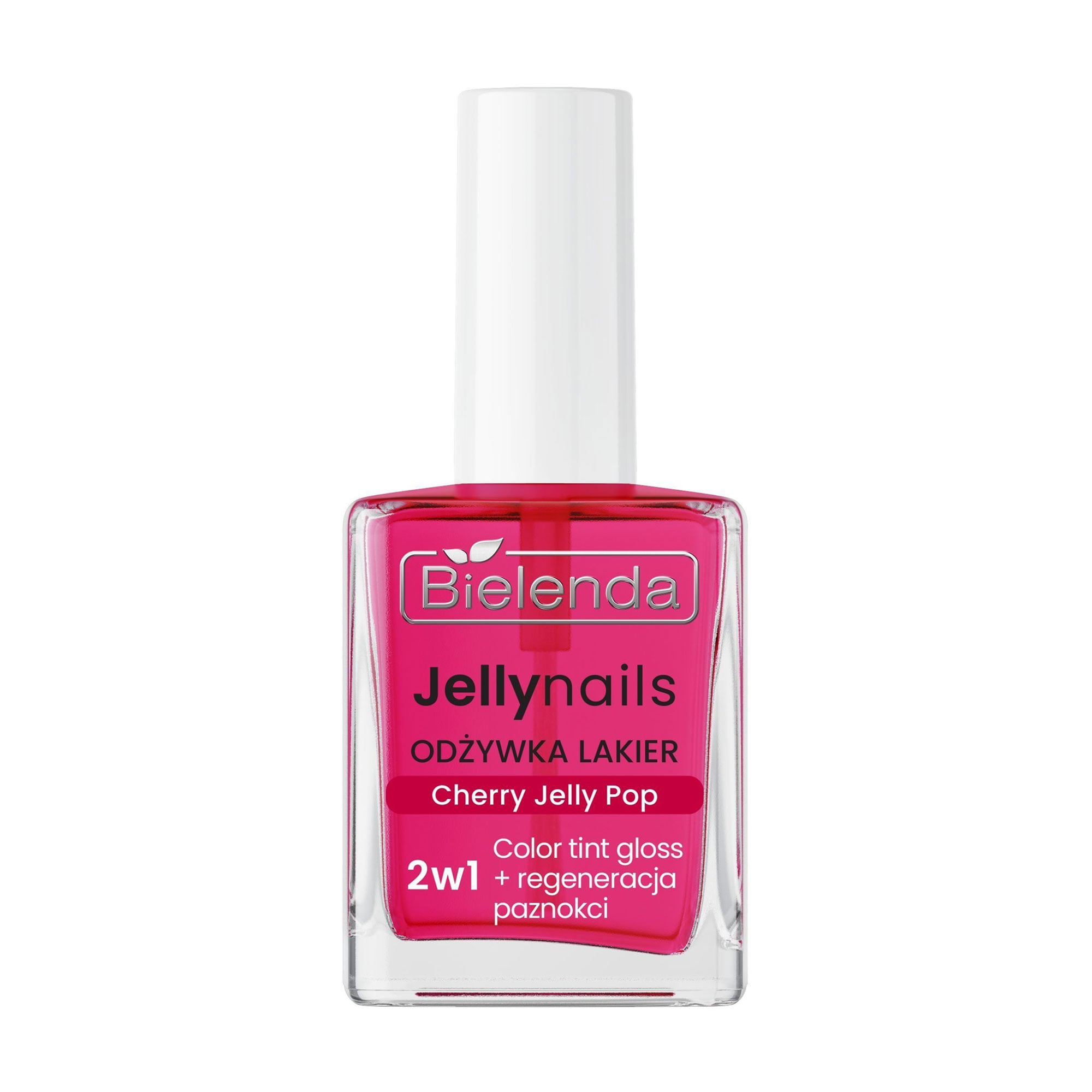 Відновлювальний лак-кондиціонер для нігтів 2 в 1 Bielenda Jelly Nails Cherry Jelly Pop, 10 мл